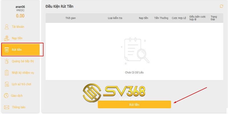 Một số lưu ý cực kỳ quan trọng khi nắm các hướng dẫn rút tiền SV368